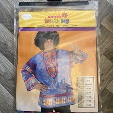 60s Shirt Mens Fancy Dress 70s Groovy Hippy Hippie Top Adults Costume Size M L