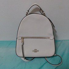Coach white leather backpack - coach,