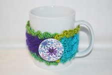 Crochet Mug Cosy Mug Wrap Mug Hug Multicoloured 100% Acrylic Hygge OOAK Ver. 10
