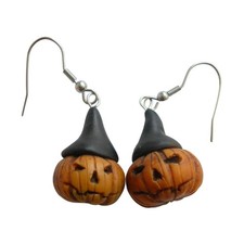 Pumpkin Earrings - Handmade
