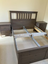 IKEA Rare Brown/grey Bedroom Suite, Chest Draws, 2 Bedside Cabinets, Bedframe