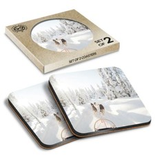 2 x Boxed Square Coasters -