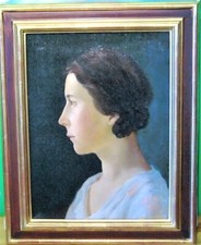 Hans ZAUGG 1894-1986 "Mädi Witschi 1928" Portrait Woman Girl Switzerland EXCELLENT! #155