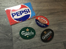 Guinness Sign Plaque and carlsberg/bitter sign hard plastin & tin pepsi