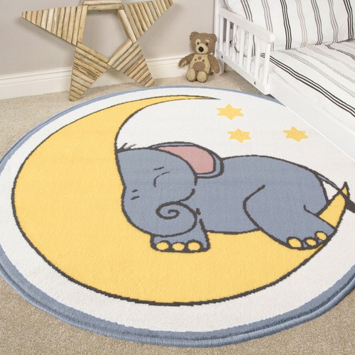 Round colourful kids - rug, soft
