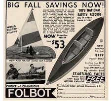 1968 folbot sailing kayak - sailing,