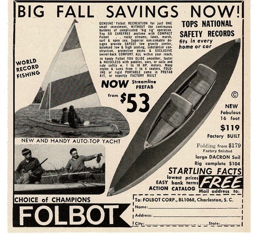 1968 folbot sailing kayak - 1968,