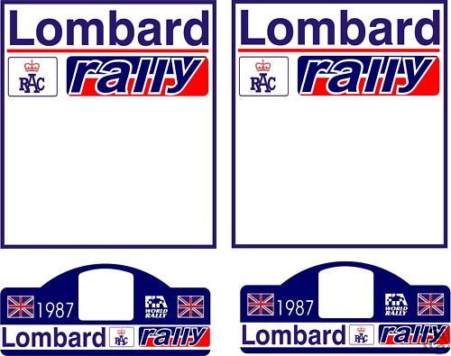 1987 lombard rally plate decal - lombard,