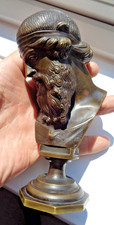 19TH CENTURY GRAND TOUR BRONZE BUST / STATUE PLATO OR DIONYSUS