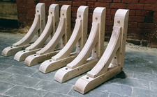 Oak Hardwood gallows bracket. Solid oak made to measure