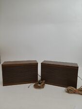 Pair of Vintage Grundig Box 13 Speakers Brown 10-Watts 5 Ohm