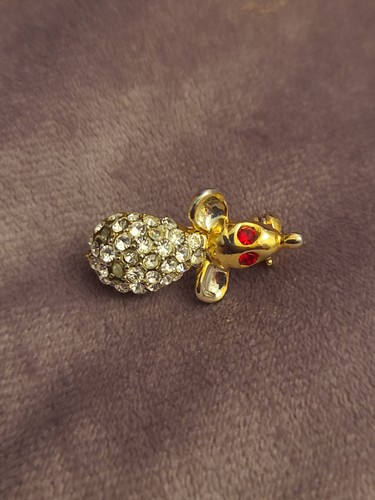 Vintage goldtone rhinestone - vintage,