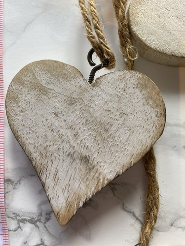 Wooden heart hanging - wooden,