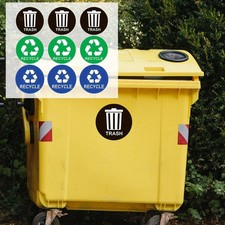 9x Recycle Stickers for Trash