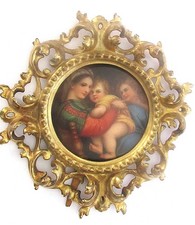 Antique Italian Florentine Gilt Gesso Frame Rococo Revival Circa 1860-1870