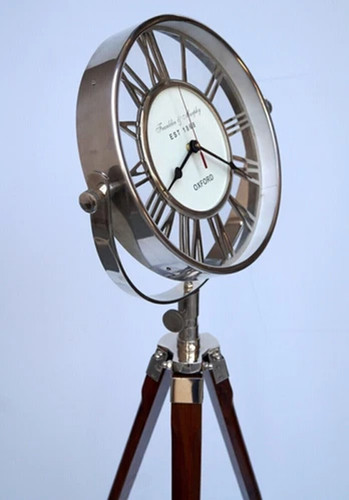 Vintage chrome roman clock - vintage,