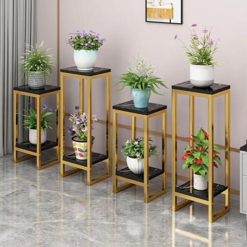 Modern gold plant display - modern,