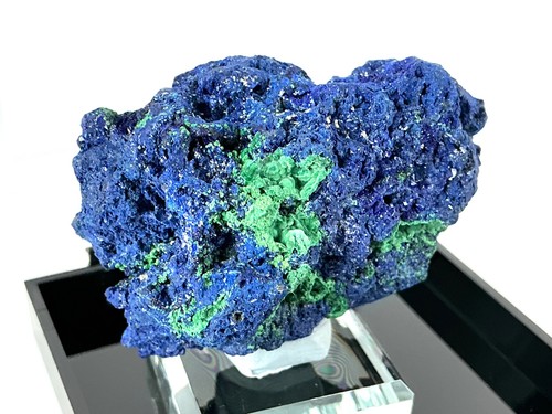 Azurite with malachite - malachite, –