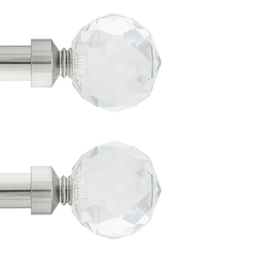 Pair curtain pole finials - pair, of