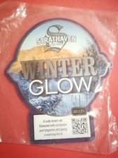 STRATHAVEN brewery WINTER GLOW pump clip real ale beer badge front NEW Scotland