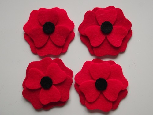 Felt poppies to assemble - x,