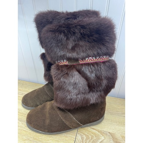 Minnetonka women brown suede - 9,
