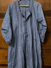 Victorian Nightdress Over-dyed Denim Blue.