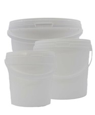 Round White Plastic Buckets