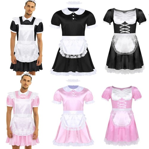 Sissy satin french maid - french, male