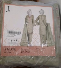 Unstitched 3pcs Jacquard Lawn