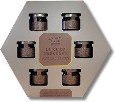Market Lane Luxury Preserve Selection Gift Set – 6 Mini Jam & Marmalade Jars