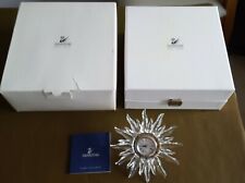 SWAROVSKI SILVER CRYSTAL CLOCK 221626  NR 000 002 - WORKING AND IN ORIGINAL BOX 