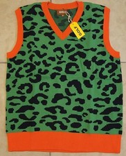 NEW Golf Wang Leopard Sweater Vest M Odd Future Tyler The Creator Le Fleur Earl