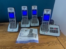 BT 2500 Quad (x4) Digital Cordless Telephones and Answering Machine Silver