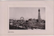 LANCASHIRE - BLACKPOOL - (Tower and big wheel etc)) - Embossed RPPC
