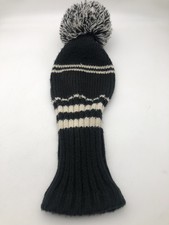 Universal Large Pom Pom Novelty Driver Golf Headcover Black White Fast Postage