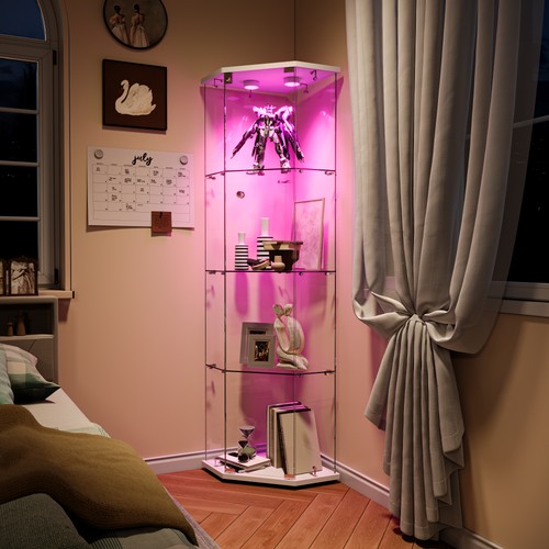 Glass display corner cabinet - display,