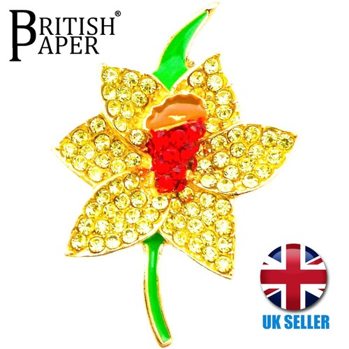 Daffodil pin brooches yellow - brooches,