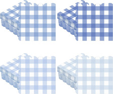 100 Pack Gingham Paper Napkins