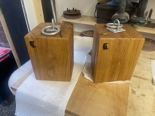 Solid oak door stopper blocker - oak,
