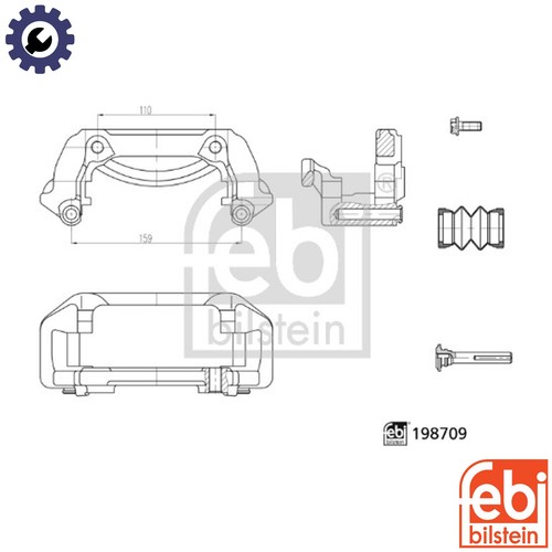 Bracket brake caliper - caliper, 198709