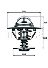Coolant Thermostat Fits SAAB