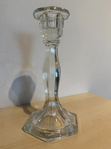 Vintage glass candle stick - glass,