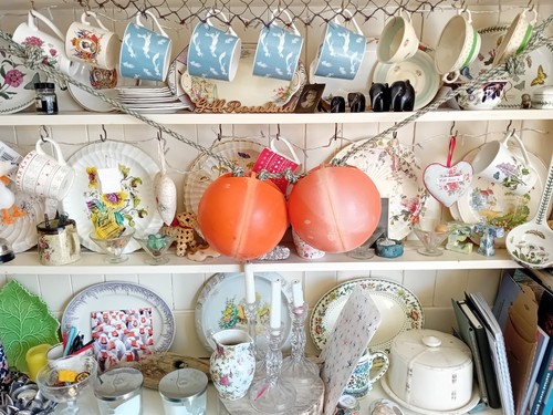 Vintage trawl net floats with - net,