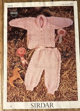 Sirdar Aran Pattern 3632 Jacket and Pants Age 3 to 24 months