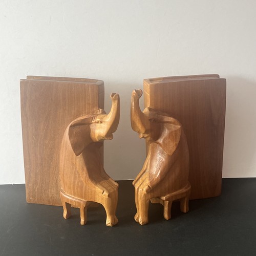 Wooden seated elephant - wooden,