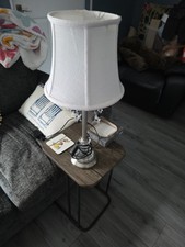 Silver coloured lamp with - silver,