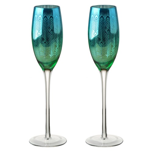 Artland peacock glassware - peacock, |