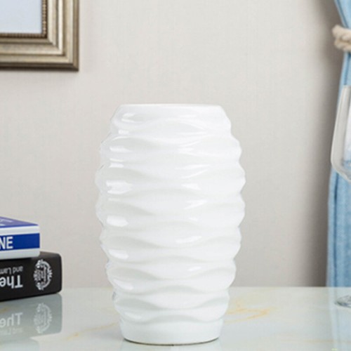 White flower vase - white, home
