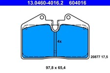 Brake pads 13.0460-4016.2 ATE for PORSCHE 911 911 Convertible 944 928 968